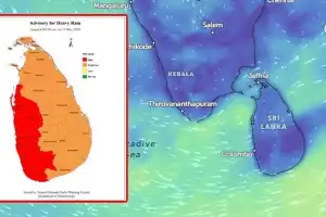 Red Warning Issued for Heavy Rainfall Across Several Areas of Sri Lanka